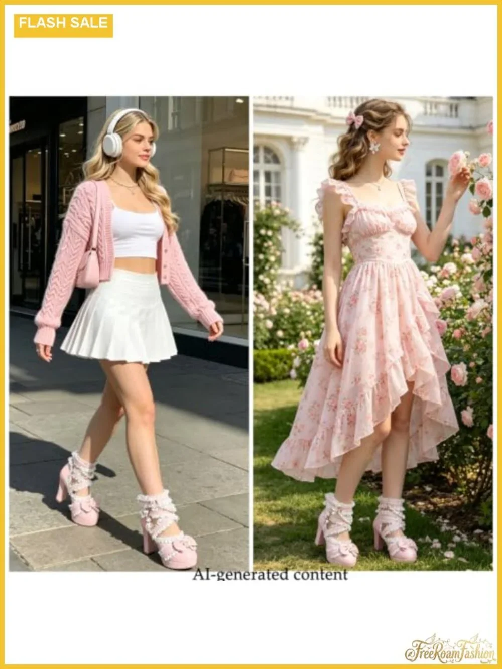 Lolita Mary Jane Platform Heels Pearl Bow Pumps Ruffled Buckle